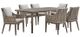 Armen Living Grenada 7-Piece Brown/Gray Aluminum/Rattan Outdoor Dining Set-0