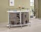 Coaster® Gideon White High Gloss/Chrome Bar Unit-3