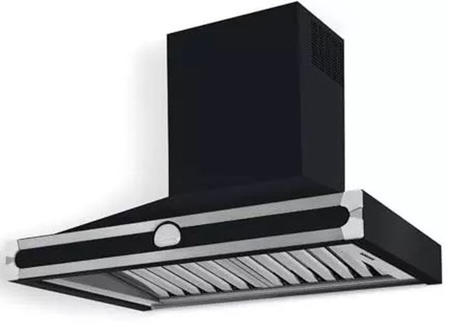 La Cornue CornuFé 90 AlberTine 36" Gloss Black Wall Mounted Chimney Hood-1