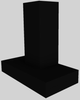 Vent-A-Hood® K Series 36" Black Contemporary Wall Mounted Range Hood-4