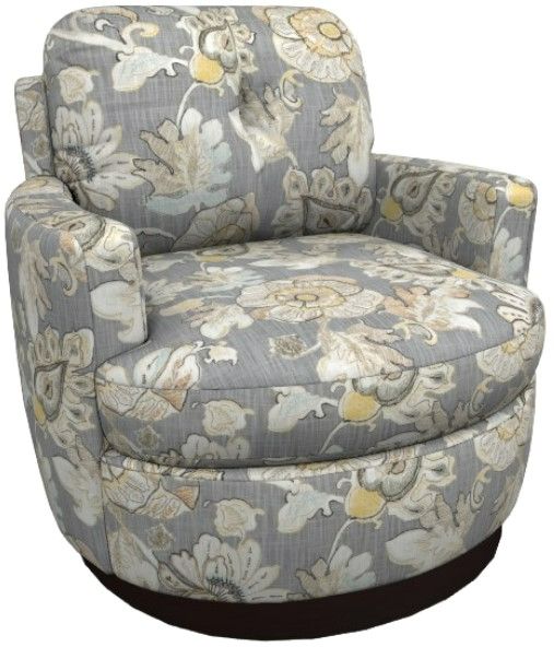 Best® Home Furnishings Customizable Skipper Swivel Barrel Chair with Espresso Legs-0