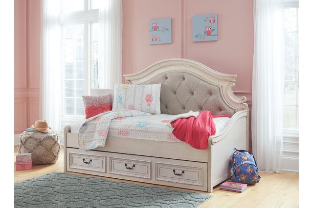 Signature Design by Ashley® Realyn Chipped White Twin Day Youth Bed with Storage-3