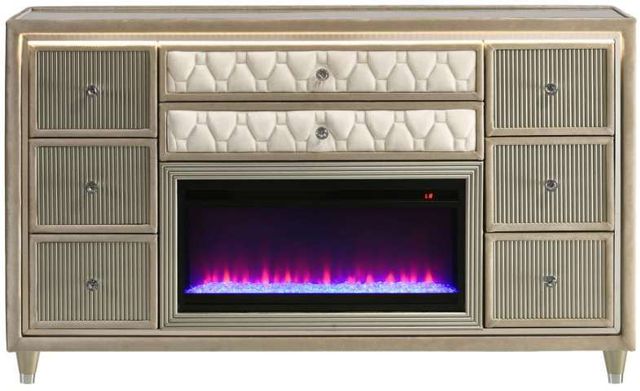 Coaster® Lorient Camel/Ivory 8-Drawer Dresser with LED-1