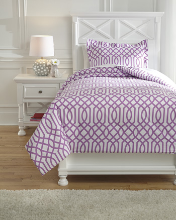 Signature Design by Ashley Loomis 2-Piece Lavender Twin Comforter Set - Thumbnail 3