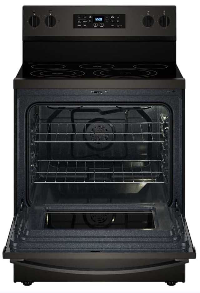 Whirlpool® 30" Black Stainless Steel Freestanding Electric Range -1