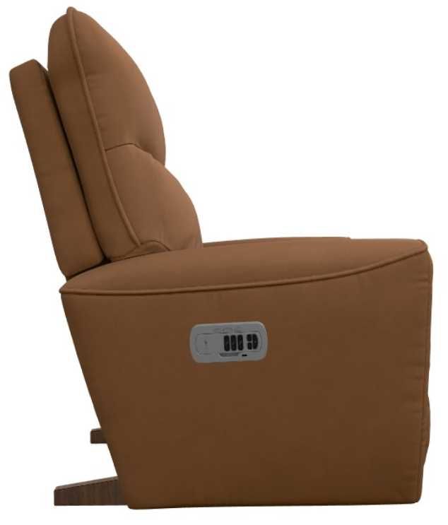 La-Z-Boy® Belmont Camel Leather Power Rocking Recliner with Headrest-3