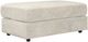 Pouf d'appoint Soletren en tissu blanc Signature Design by Ashley®-0