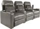 RowOne Prestige Home Entertainment Seating Gray 3-Chair Straight Row-3