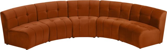Meridian Furniture Limitless 5-Piece Cognac Modular Sectional-2