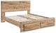 Signature Design by Ashley® Hyanna Tan Brown King Storage Panel Bed-3