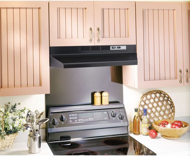 Broan® Buez1 Series 30" Black Ductless Under Cabinet Range Hood-3