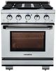 VEZENI Randolph 30" Stainless Steel Pro Style Gas Range-0