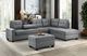 Homelegance® Maston 2-Piece Dark Gray Right-Arm Facing Reversible Sectional-1