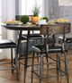 Furniture of America® Mullane Weathered Gray Counter Height Table with Black Metal Base-2