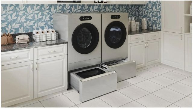 LG Signature SideKick™ 1.0 Cu. Ft. Brushed Platinum Steel Pedestal Washer-3