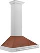 ZLINE 36" Fingerprint Resistant Satin Stainless Steel Wall Mounted Range Hood with Copper Shell-3