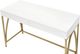 ACME Furniture Lightmane White High Gloss Vanity Desk with Gold Base-2
