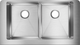 Elkay Crosstown® Polished Satin 35-7/8" x 20-1/4" x 9" Equal Double Bowl Farmhouse Sink with Aqua Divide-1