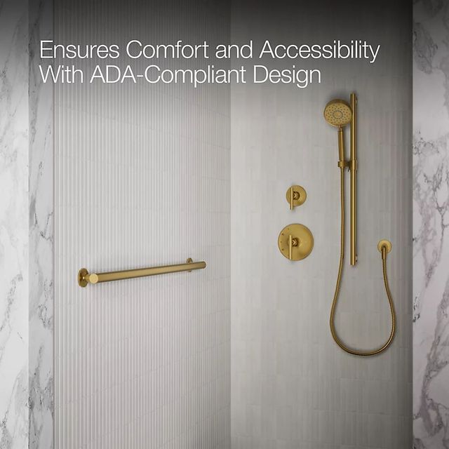 KOHLER® Purist® Vibrant Brushed Moderne Brass 36" Grab Bar-3