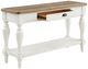 Winners Only® Augusta Rustic Brown 50" Sofa Table with White Base-3