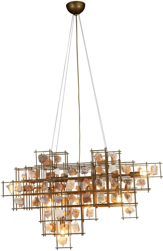 Home Trends & Design Vintage Black/Brushed Bronze Large Pendant Light-0