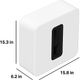 Sonos Sub 4 5"x8" White Subwoofer-2