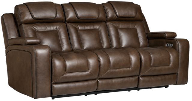Signature Design by Ashley® Mestrino Hickory Power Reclining Sofa with Adjustable Headrest -0