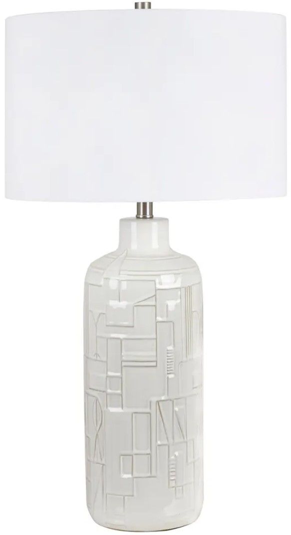 Crestview Collection Contemporary White Table Lamp-0
