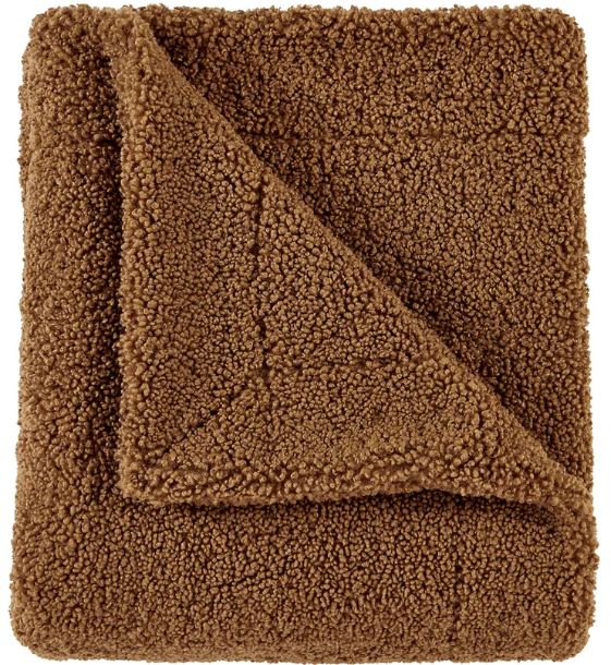 HiEnd Accents Teddy Umber Oversized Throw Blanket-2