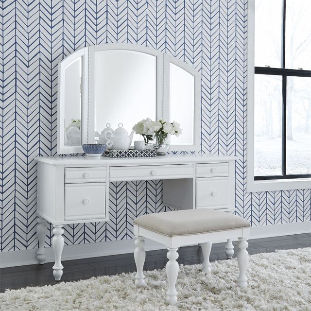 Liberty Furniture Summer House I 3-Piece Oyster White Vanity Set-7