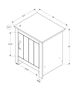 Monarch Specialties Inc. Dark Oak/Light Beige 22" Accent Table-2