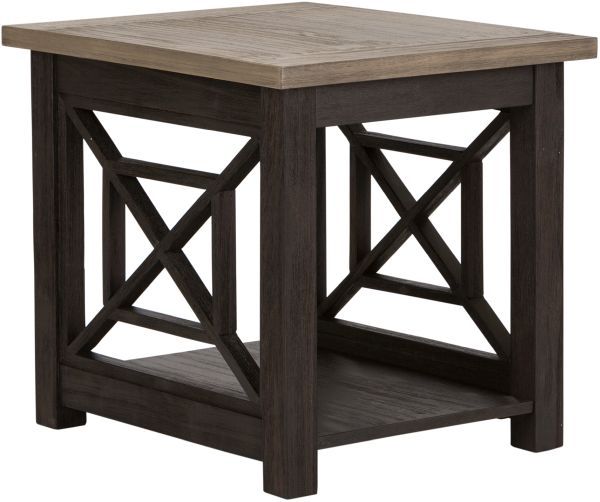 Liberty Furniture Heatherbrook 3-Piece Ash/Charcoal Occasional Table Set-2