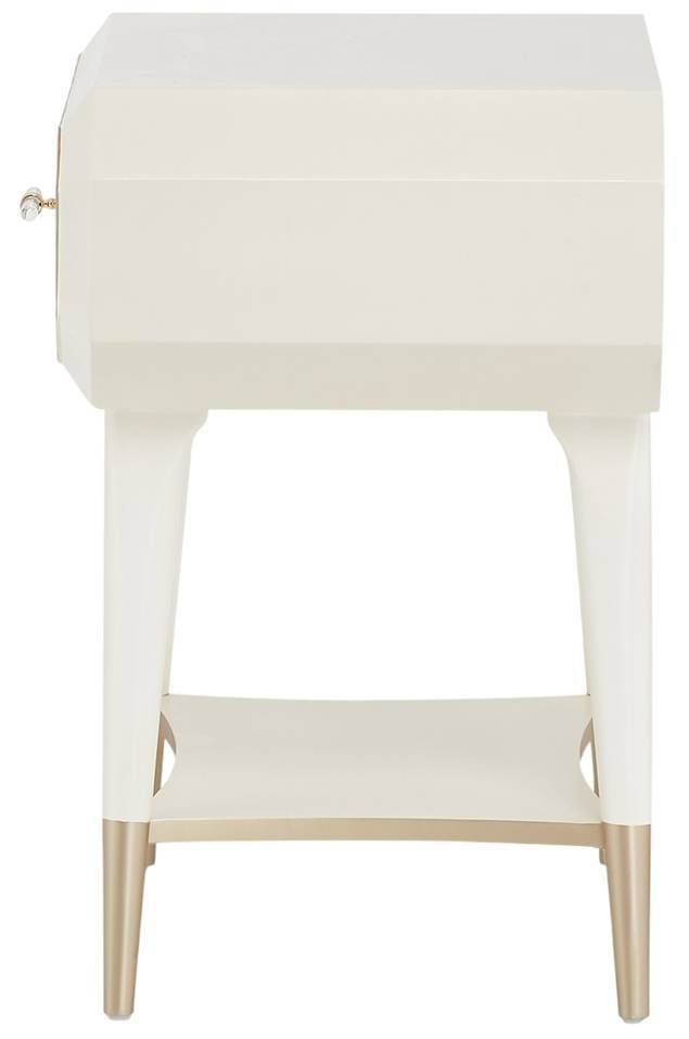 Michael Amini® La Rachelle Medium Champagne 1-Drawer Nightstand Table-3