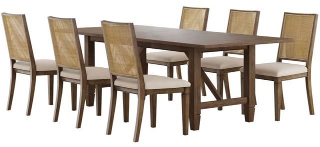 Coaster® Matisse 7-Piece Beige/Light Brown Dining Set-0