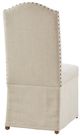 Olliix by Madison Park Foster Set of 2 Beige High Back Dining Chairs with Skirts Set-3