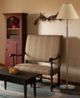 Cal® Lighting & Accessories Soho Beige/Rust Floor Lamp with Pull Chain Switch-2