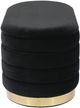 TOV Furniture by TOV Slashed Black Velvet Lillian Storage Bench-1