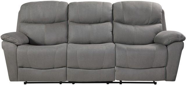 Homelegance® Longvale Gray Power Double Reclining Sofa with Power Headrests-1