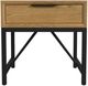 Intercon Newport Natural Oak End Table with Black Base-2
