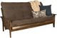 Kodiak Furniture Tucson Suede Gray/Rustic Walnut Queen Futon with Mattress-0