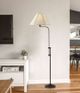 Cal® Lighting & Accessories Dark Bronze/Off-White Floor Lamp with Adjustable Height-2