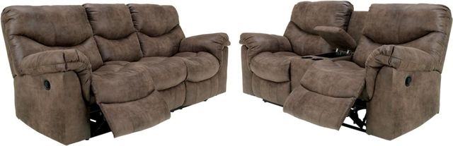 Signature Design by Ashley® Alzena 2-Piece Gunsmoke Living Room Set with Reclining Sofa-0