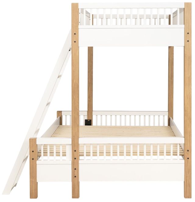 Legacy Kids Teen Margot Cloud White/Desert Oak Twin/Full Youth Bunk Bed-3