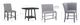 Powell® Seneca 6-Piece Gray Counter Set-2