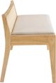 Powell® Beaux Beige/Natural Cane Back Bench-3