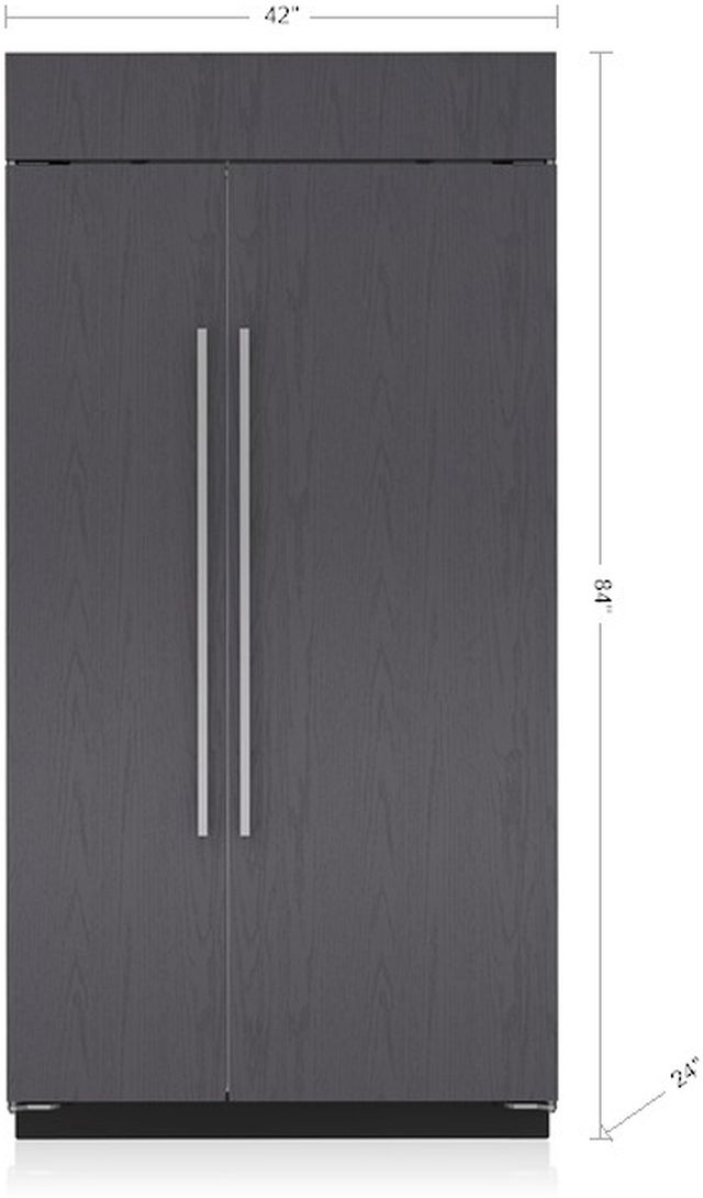 Sub-Zero® Classic Series 42" 24.5 Cu. Ft. Panel Ready Side-by-Side Refrigerator and Freezer with Internal Water Dispenser-3