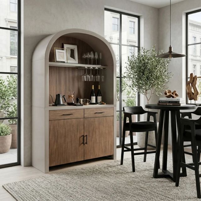 Sunny Designs™ Buckskin/Pavestone Arch Coffee/Wine Bar-1