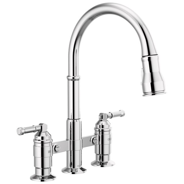 Delta Broderick® Chrome Two Handle Kitchen Faucet-0