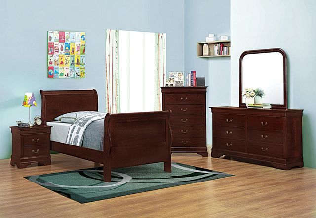 Coaster® Louis Philippe Red Brown Nightstand-2
