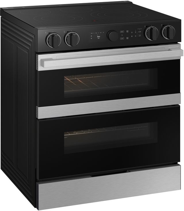 Samsung Bespoke 30" Fingerprint Resistant Stainless Steel Slide-In Electric Range with Flex Duo™ and Illuminated Precision Knobs-3